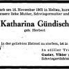 Herbert Katharina 1890-1965 Todesanzeige